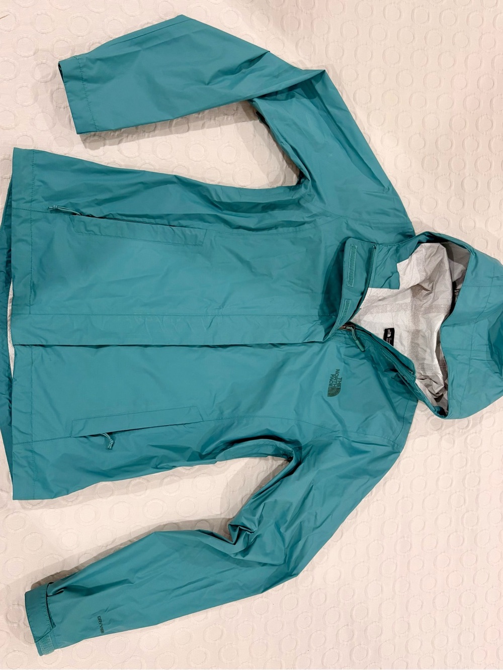 The North Face Teal Waterproof Hooded Jacket